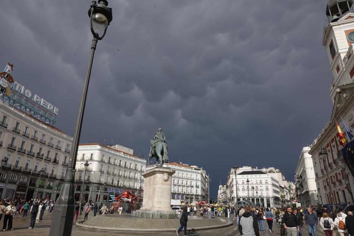 El cielo de Madrid, durante este jueves 7 de mayo