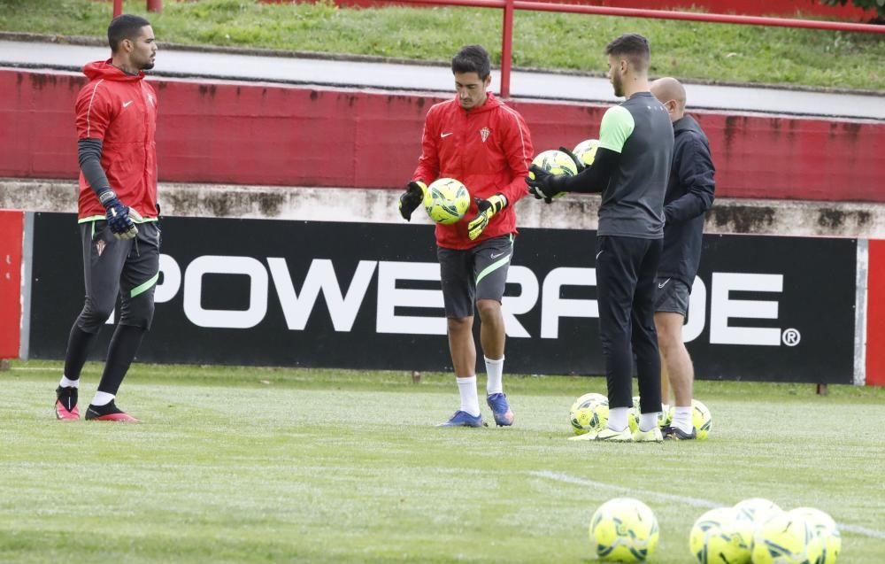 Entrenamiento del Sporting en Mareo.