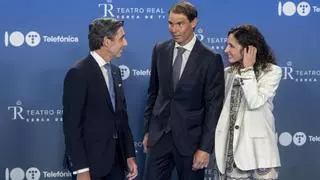 Rafa Nadal y Mery Perelló, en la gala del centenario de Telefónica