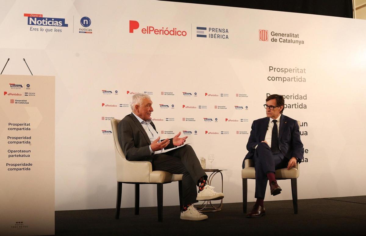 Desayuno informativo con Salvador Illa en Pamplona organizado por Diario de Noticias y EL PERIÓDICO