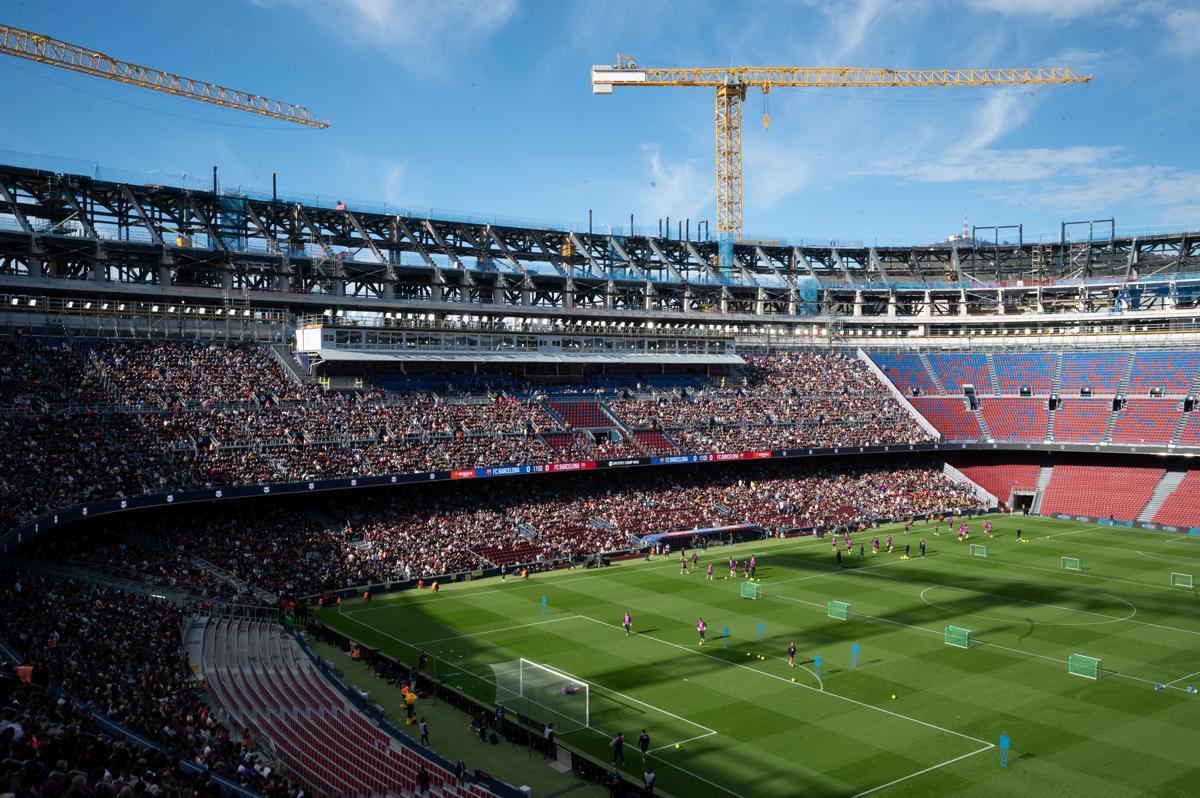 Primer entreno del Barça en el renovado Camp Nou