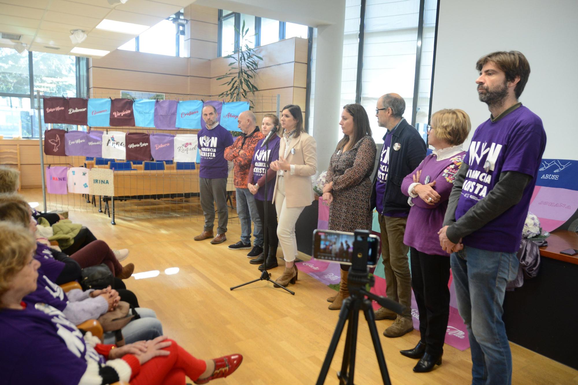 La celebración del Día Internacional contra las Violencias Machistas en Moaña