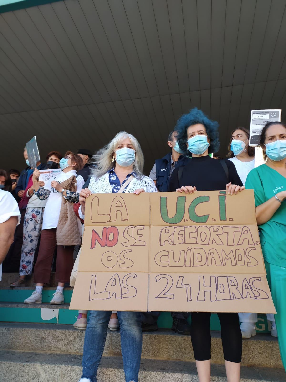 Uno de los carteles mostrados en la protesta, este jueves.