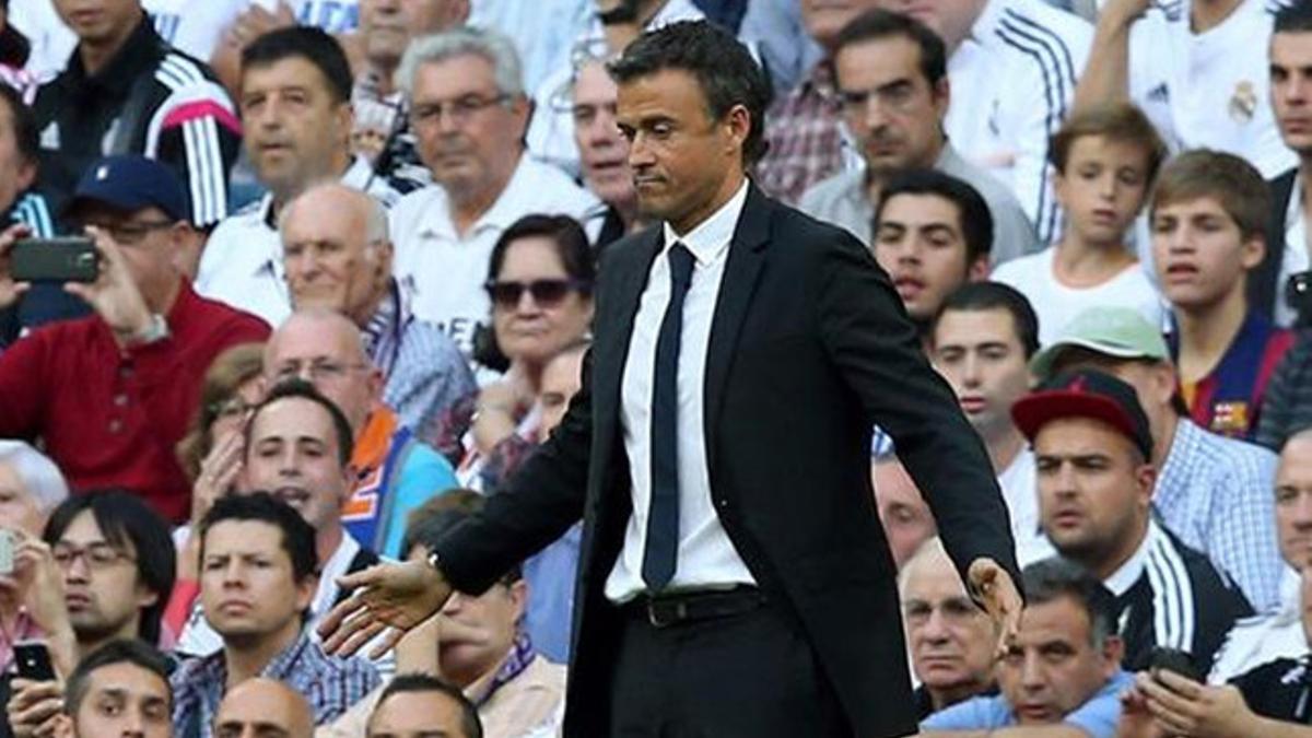 Luis Enrique, en un momento del clásico