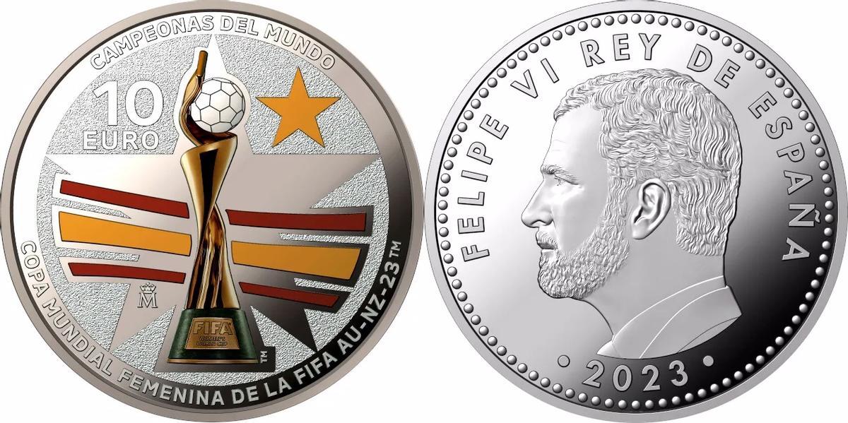 Moneda en homenaje a la selección española de fútbol femeninoa