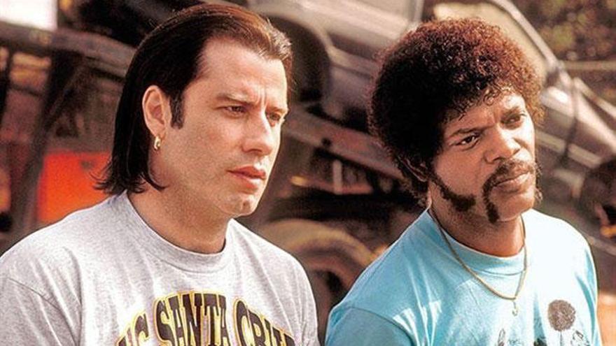 John Travolta y Samuel L. Jackson en &#039;Pulp Fiction&#039;.