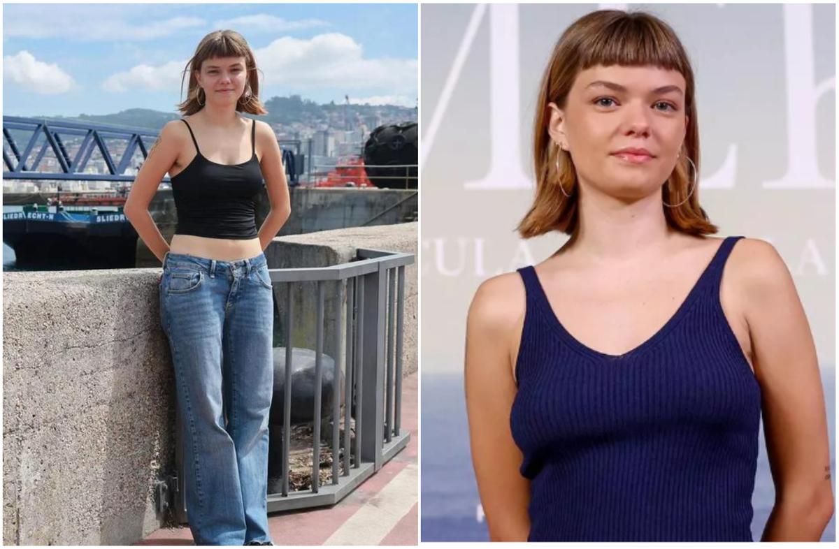 L'actriu igualadina Llúcia Garcia en dues imatges d'arxiu