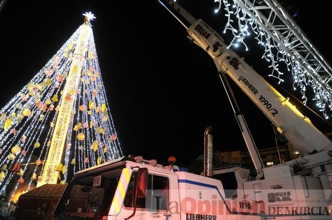 Encendido del Gran Árbol de Navidad de la Plaza Circular de Murcia