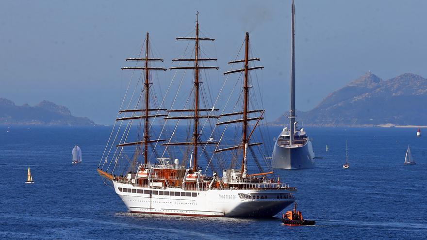 Así comenzó a navegar el "Sea Cloud Spirit" en Vigo.