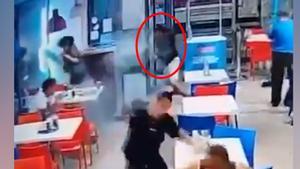 Impactantes imágenes de un tiroteo en una pizzería de Madrid