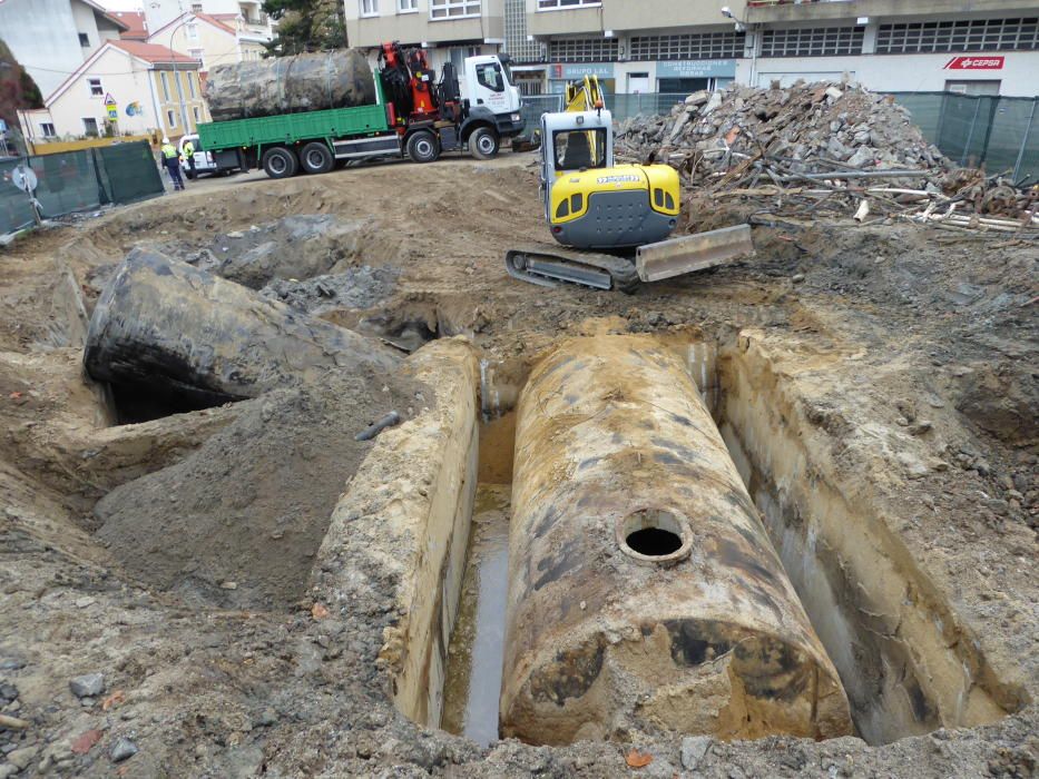 Las obras en Oleiros que afectan al tráfico