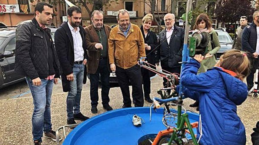 Els republicans van fer una jornada lúdica a plaça Catalunya.