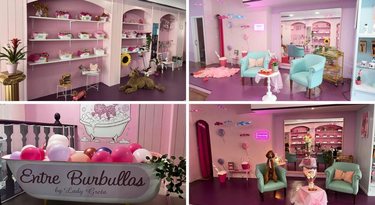 Algunas estancias del salón de belleza.