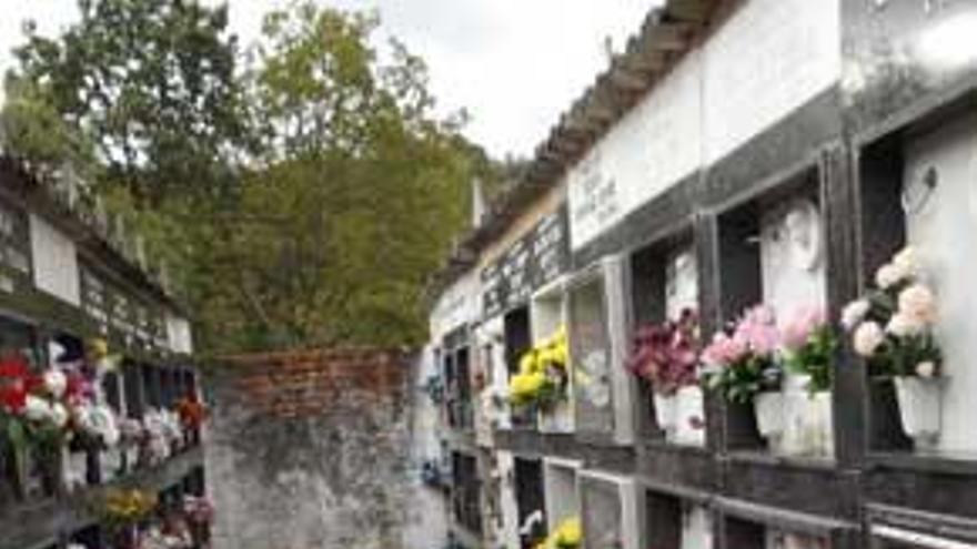 Nichos en el cementerio de Santa María de Villandás (Grado).