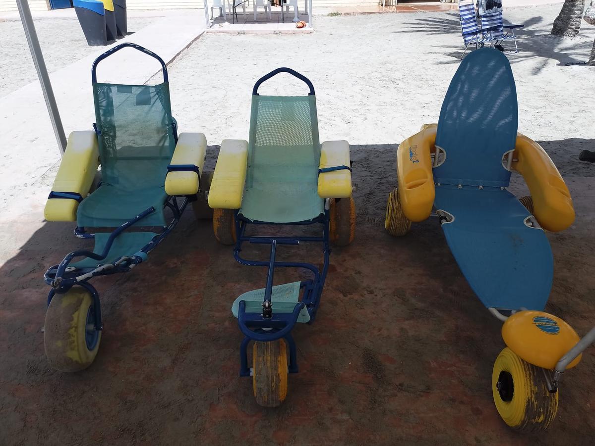 Sillas anfibias este año en imágenes facilitadas por el Ayuntamiento