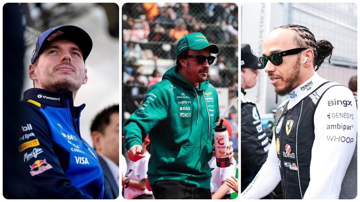 Verstappen, Alonso y Hamilton