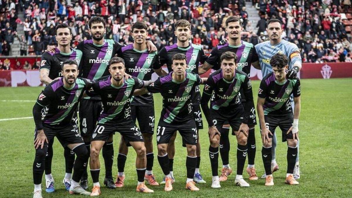 Este fue el once del Málaga CF ante el Sporting de Gijón.