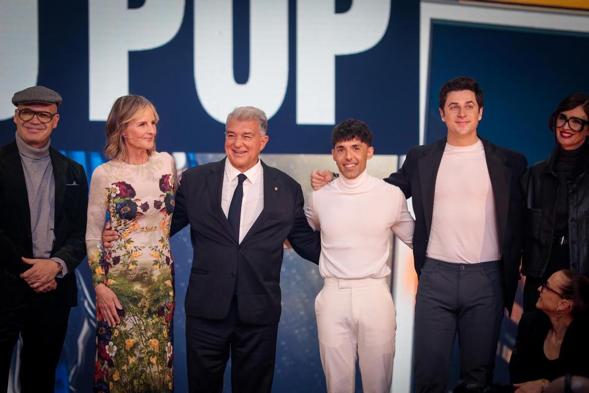 Joan Laporta, invitado sorpresa a la presentación del nuevo espectáculo del Mago Pop