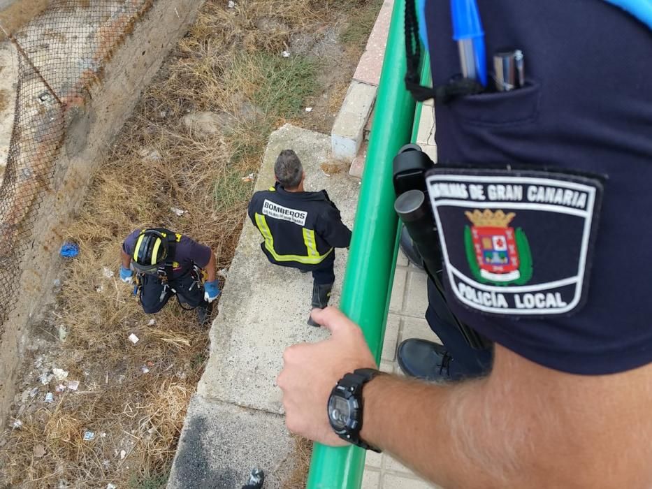 Rescate de una mujer que cayó en una ladera en Lugarejo