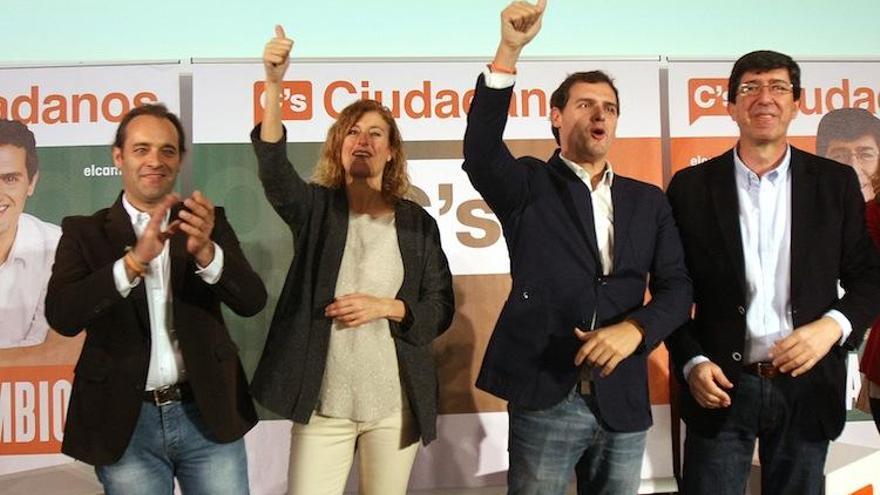 De izquierda a derecha: Juan Cassá, Irene Rivera, Albert Rivera y Juan Marín.