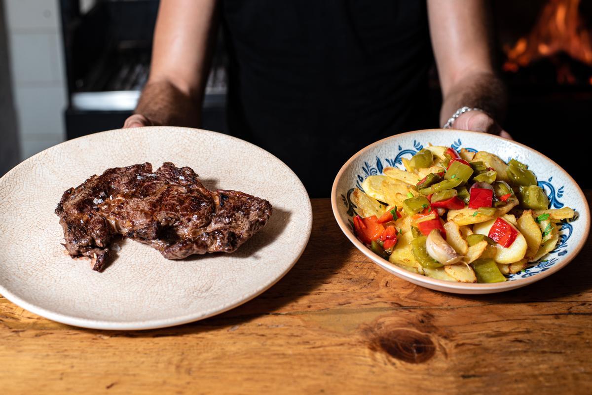 Carnes a la brasa en Sa Fonda.