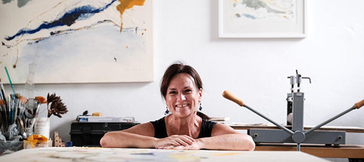 Diana Bustamante, al seu taller de prop de Sant Rafel.