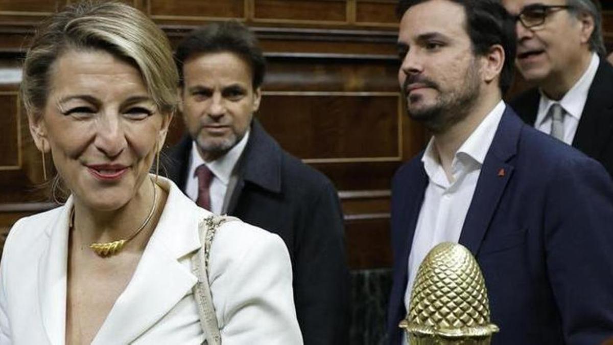 Yolanda Díaz, en el Congreso.