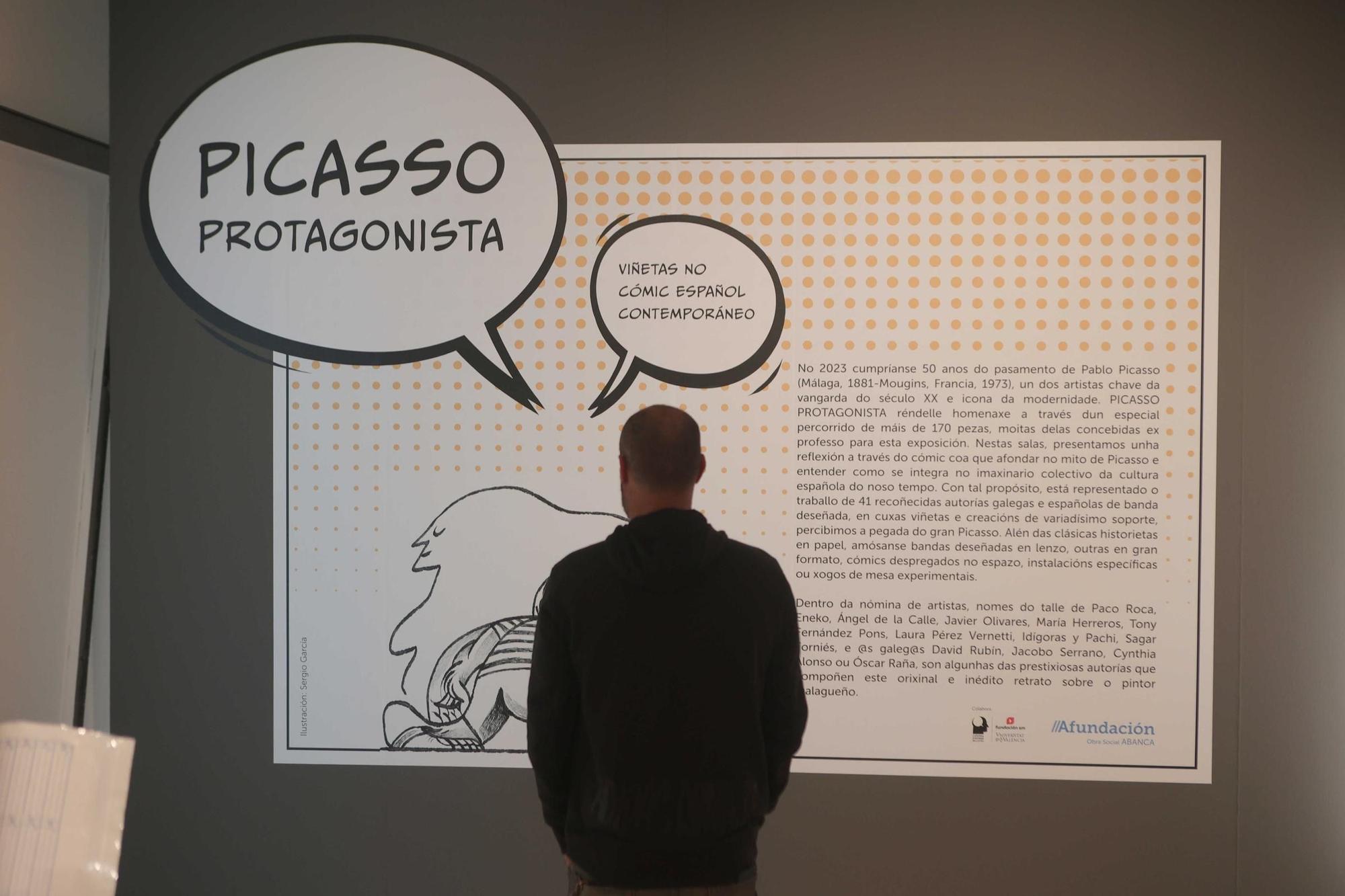 Llega a A Coruña una exposición de viñetas dedicadas a Picasso