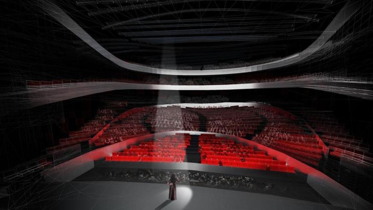 Infografía del futuro auditorio de Málaga.