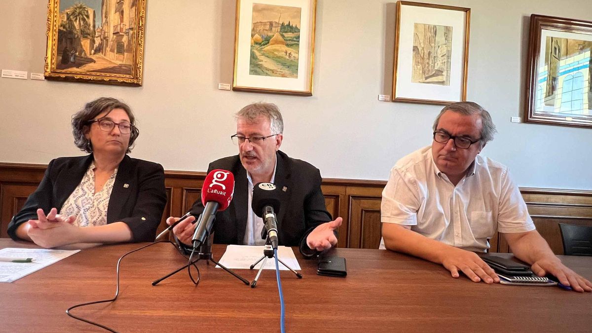 Òscar Aparicio i Xavier Dilmé (d'esquerra a dreta) fent balanç.