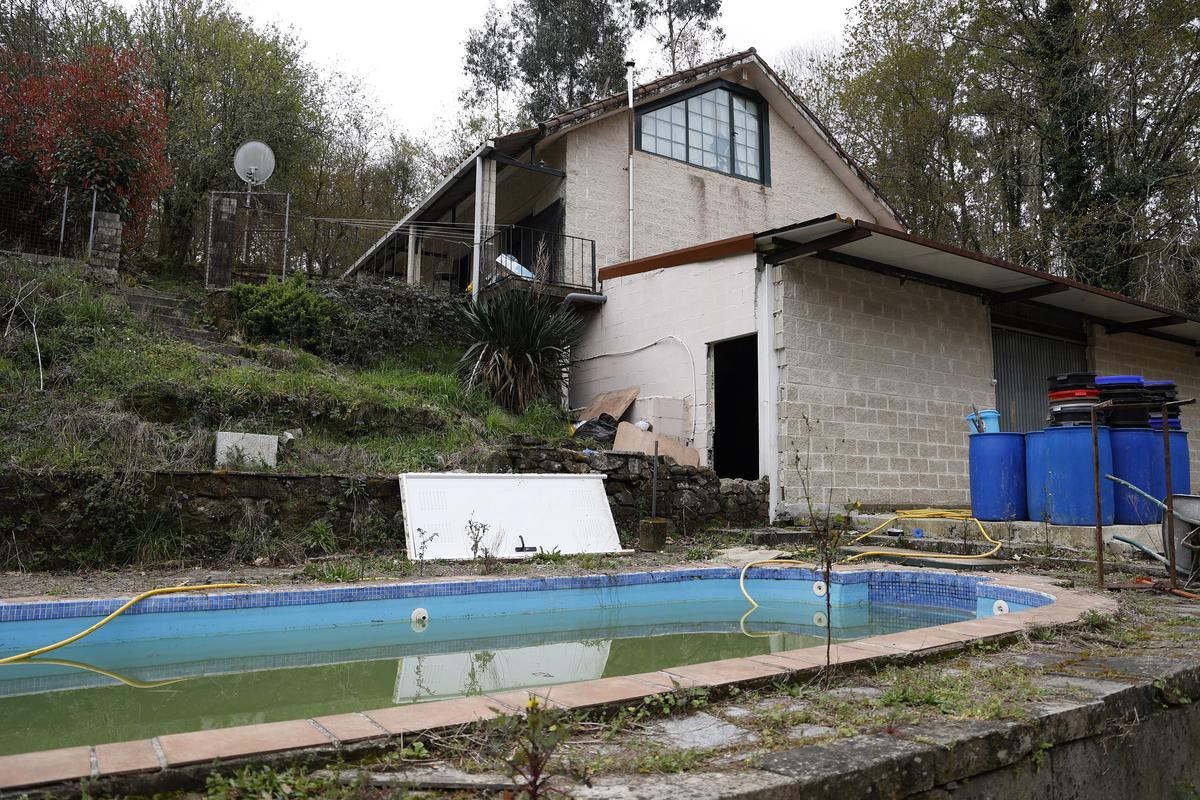 Vivienda del lugar de Cutián que los narcos habían convertido en una refinería de pasta de cocaína.