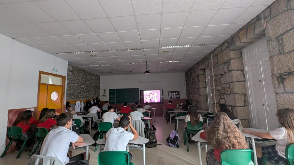 Una imagen del monográfico celebrado con el colegio Sagrado Corazón.