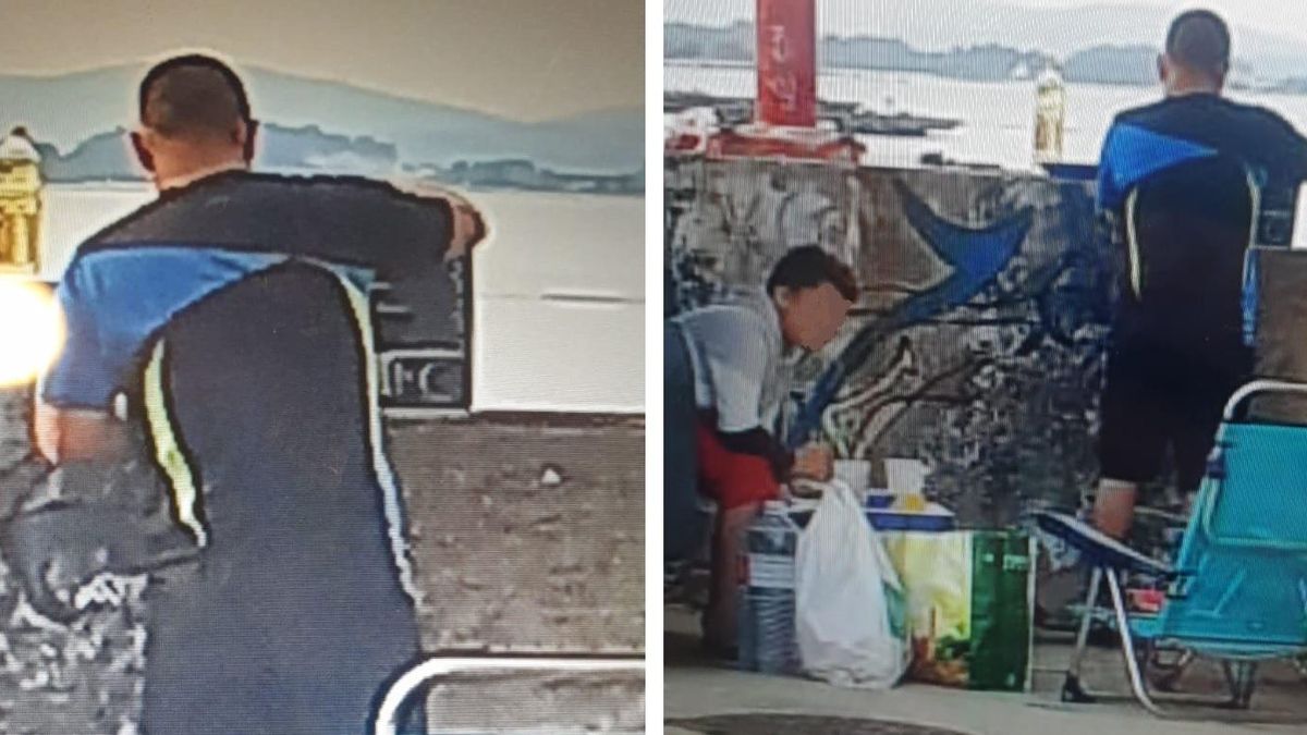 Imágenes que aporta el alcalde y le entregaron los marineros para demostrar que las autocaravanas incluso cocinan en el puerto meco.