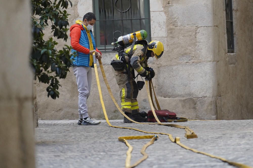 Incendi al Barri Vell de Girona