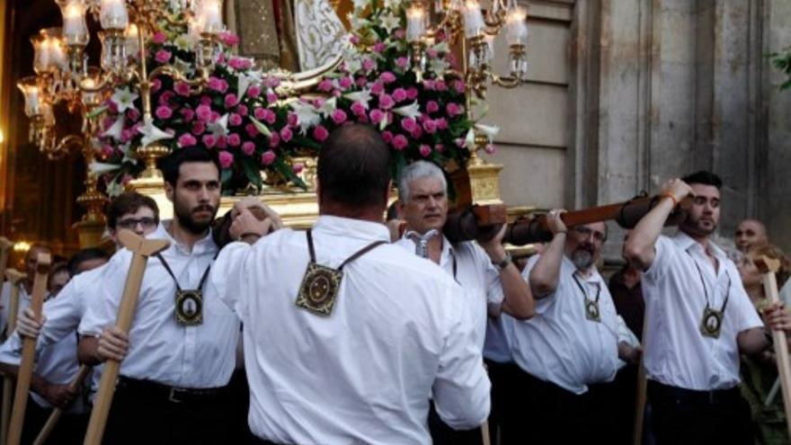 Procesión por la festividad de la Virgen del Carmen en Murcia