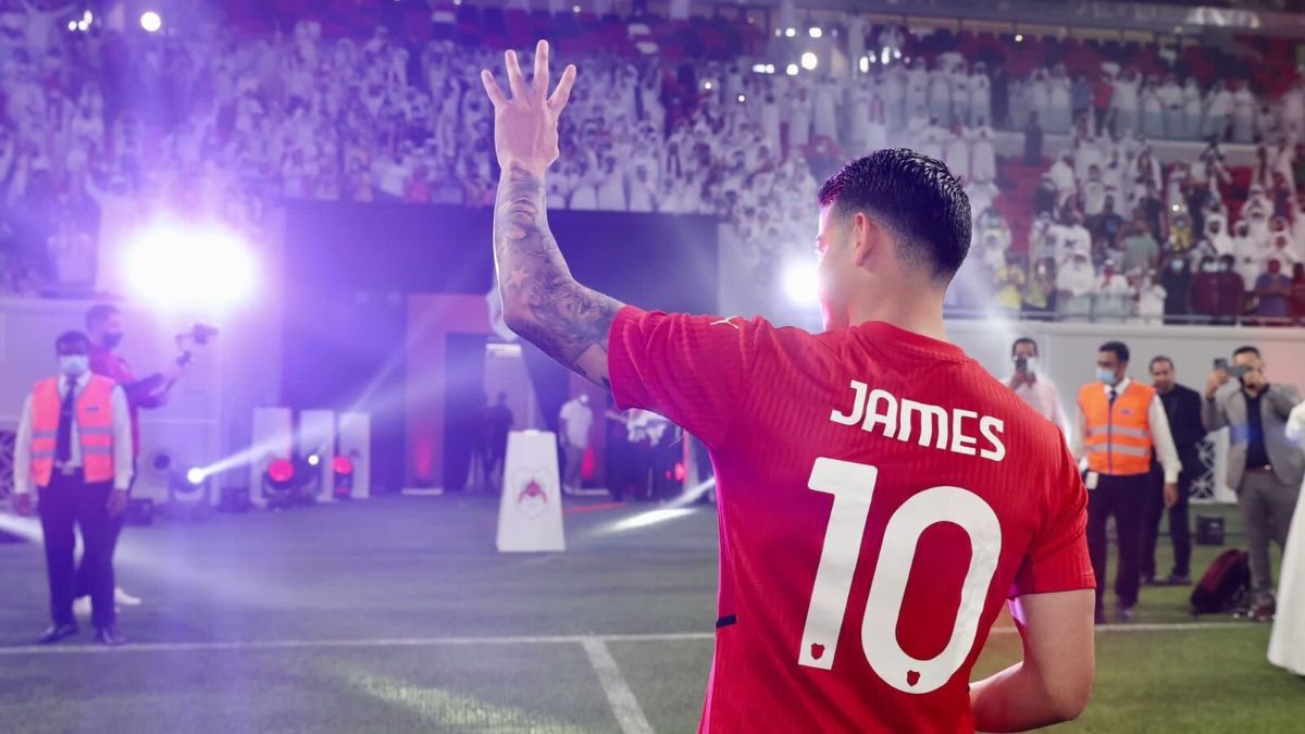 James Rodríguez, en su actual club, el Al Rayyan