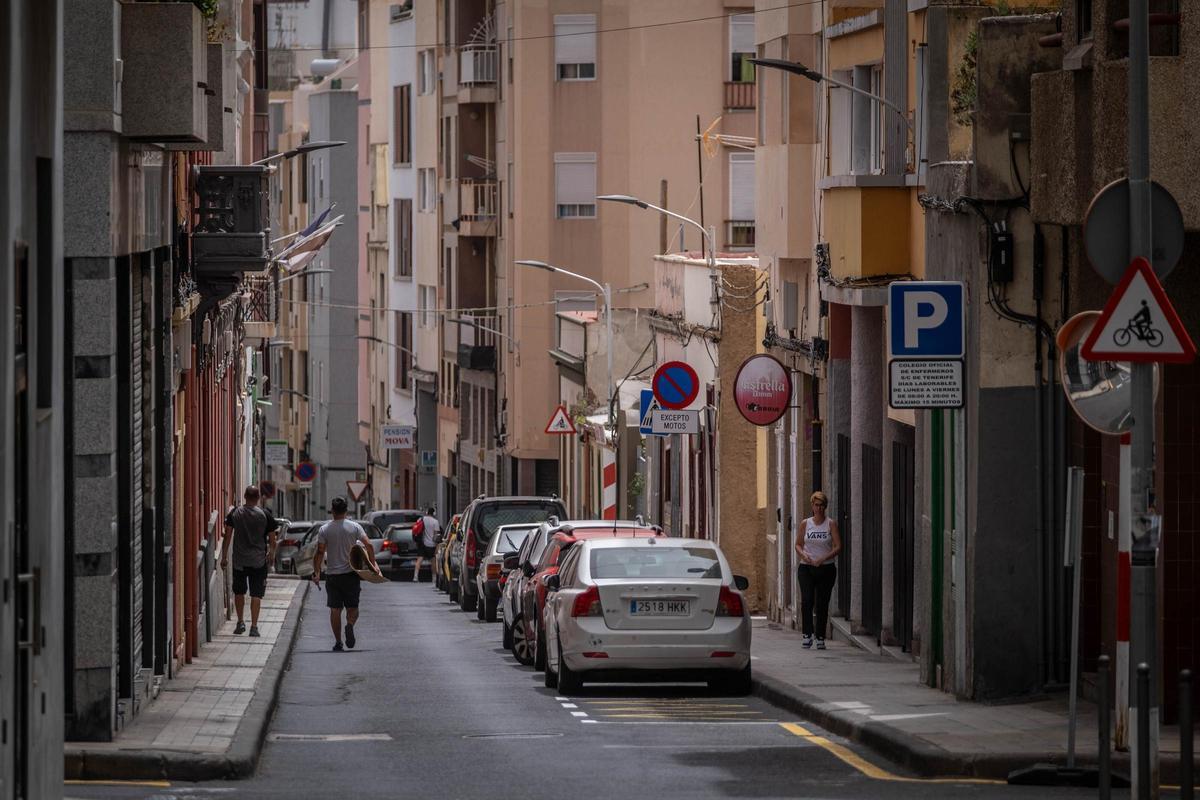 Calle San Martín, en el barrio de El Toscal.