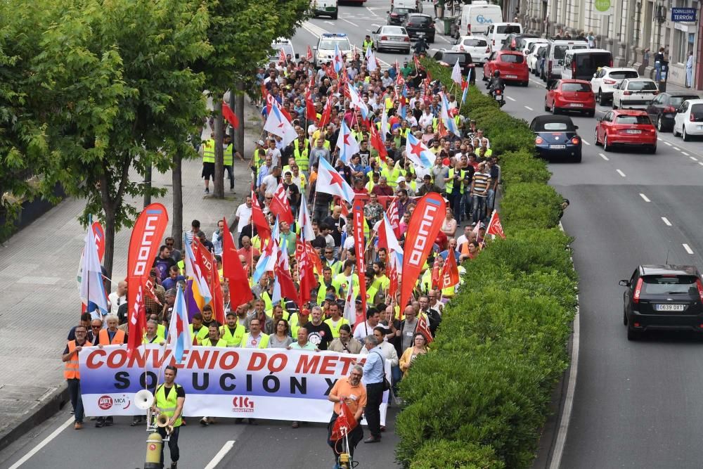 La protesta cortó el tráfico en el centro de la ciudad y provocó grandes retenciones de vehículos.