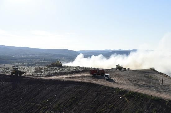 Incendi a l''abocador de Manresa