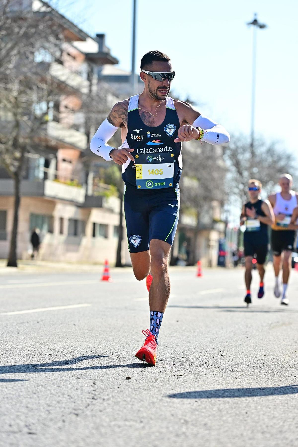 Airam Alonso en un de los maratones en los que ha participado recientemente.