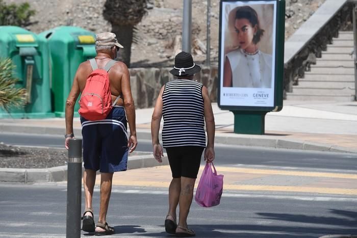 Ambiente de Playa del Inglés en plena fase 2