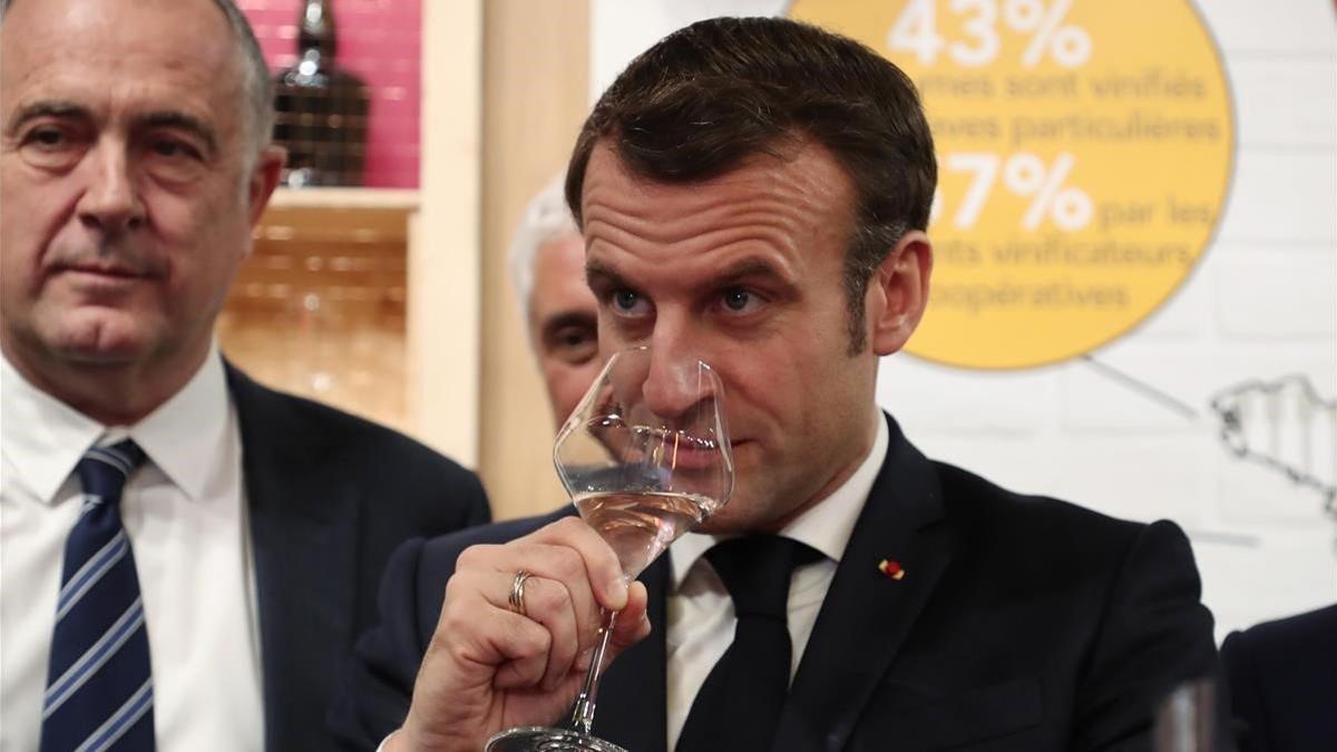 El presidente francés, Emmanuel Macron, este sábado en el Salón Internacional de la Agricultura de París.