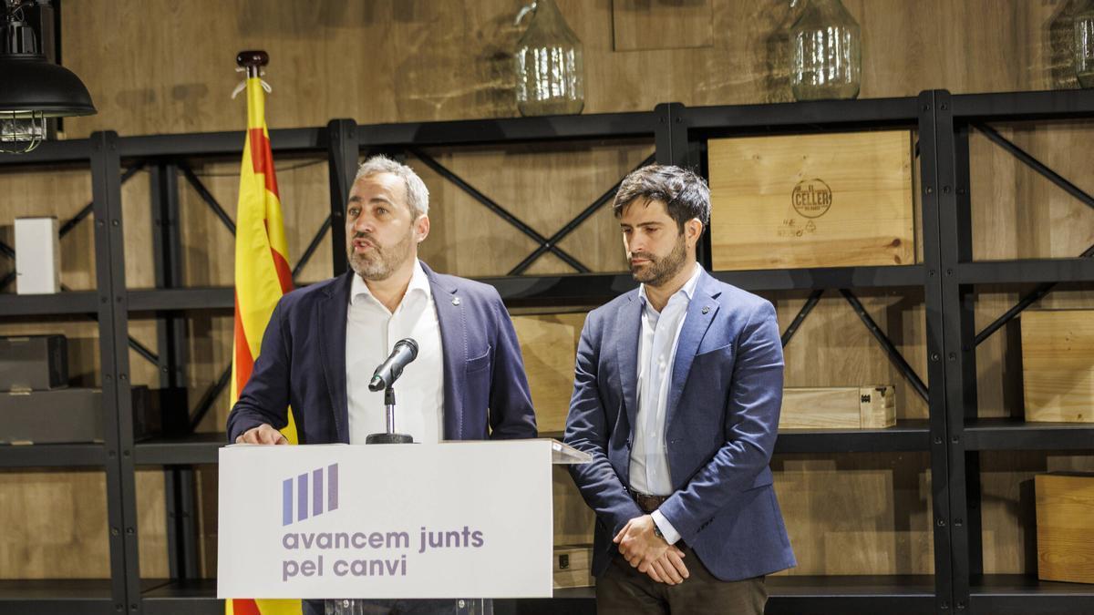 Presentació de l'acord amb el lema 'Avancem juns pel canvi'