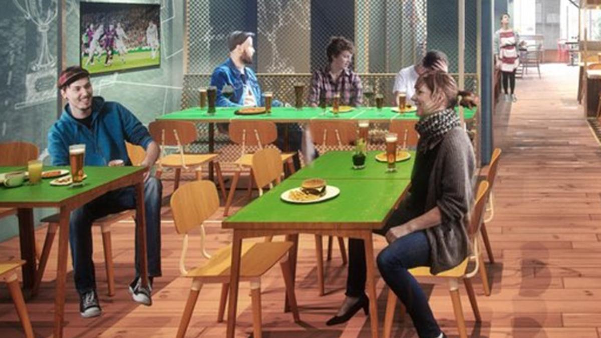 Una recreación virtual de cómo será el restaurante de Messi