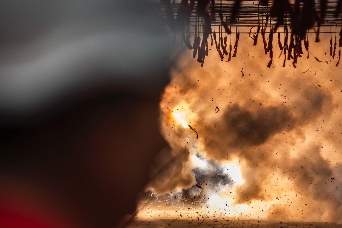 Mascletà del 3 de marzo a cargo de la pirotecnia Alto Palancia