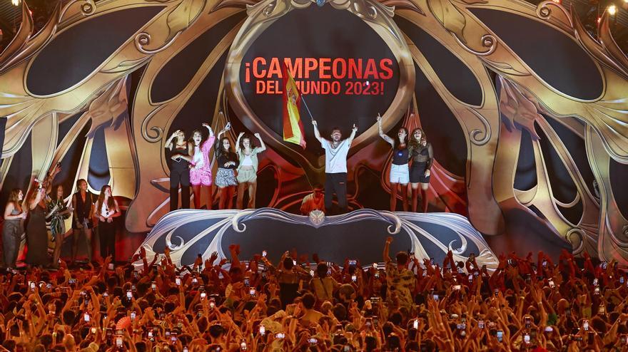 La selección celebra por todo lo alto en Ushuaïa Ibiza su título de Campeonas del Mundo