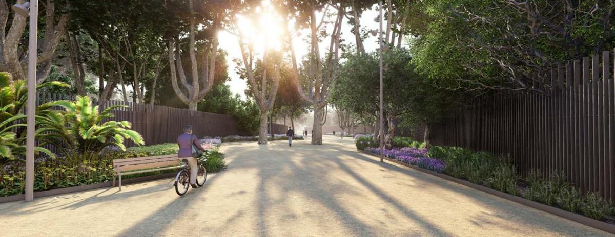 Render inédito del nuevo acceso al parque de la Ciutadella desde la calle Wellington