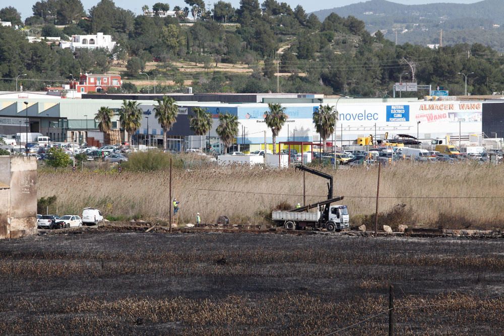 El día después del incendio en ses Feixes