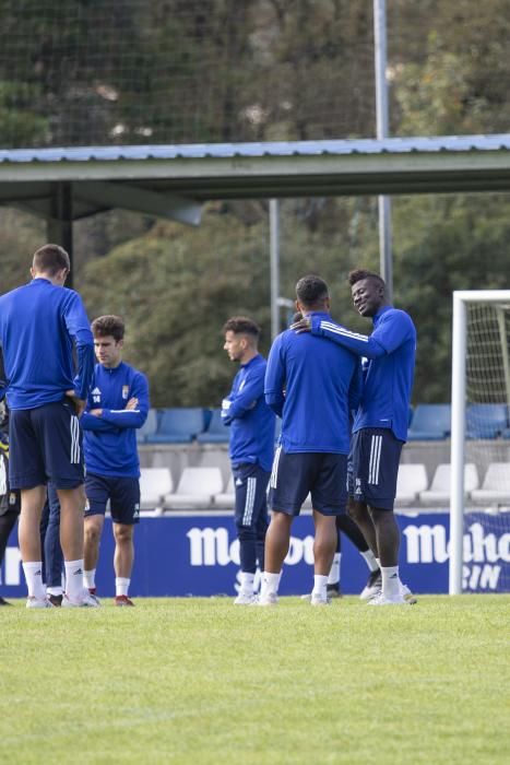 Entrenamiento del Oviedo tras el derbi