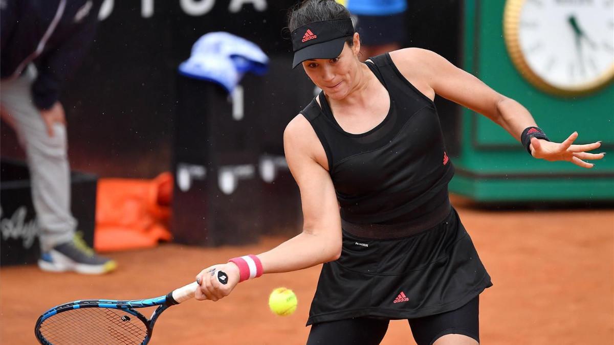 Muguruza, durante su partido en el Foro Itálico